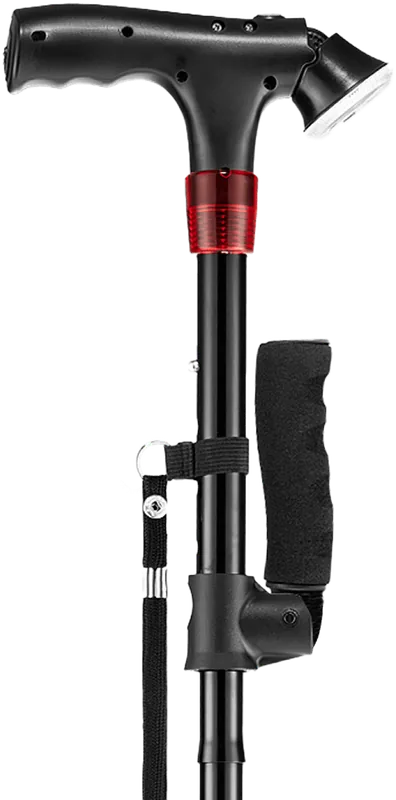 Ready Walker Smart Cane handle with LED light, alarm button and side assist handle